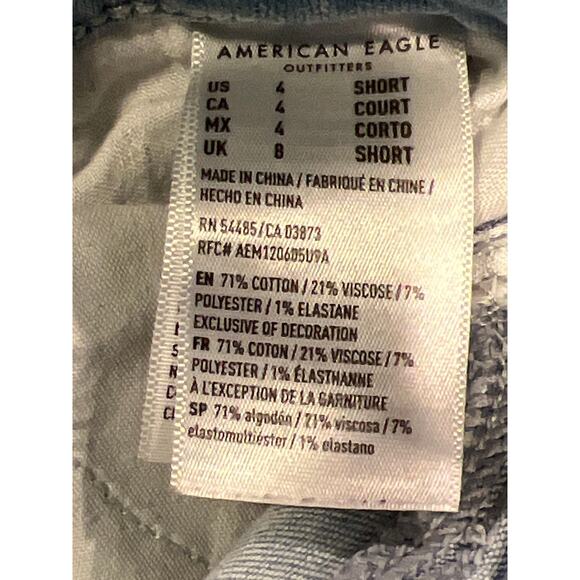 American‎ Eagle Women Next Level Stretch High-Rise Denim Jegging Sz 4 Short Blue - Picture 6 of 7